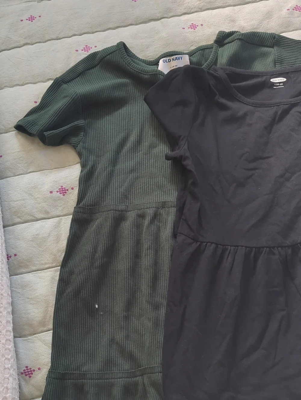 Old Navy Girls' Dark Green & Black Casual Dresses Duo